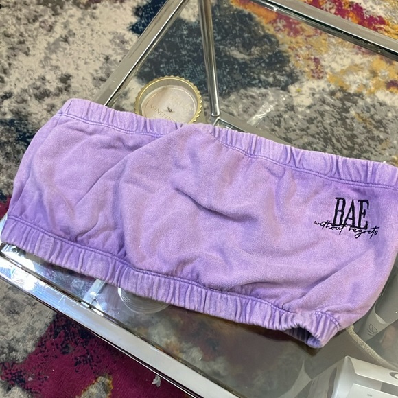 BERSHKA BANDEAU TOP WITH EMBROIDERY - Picture 2 of 5